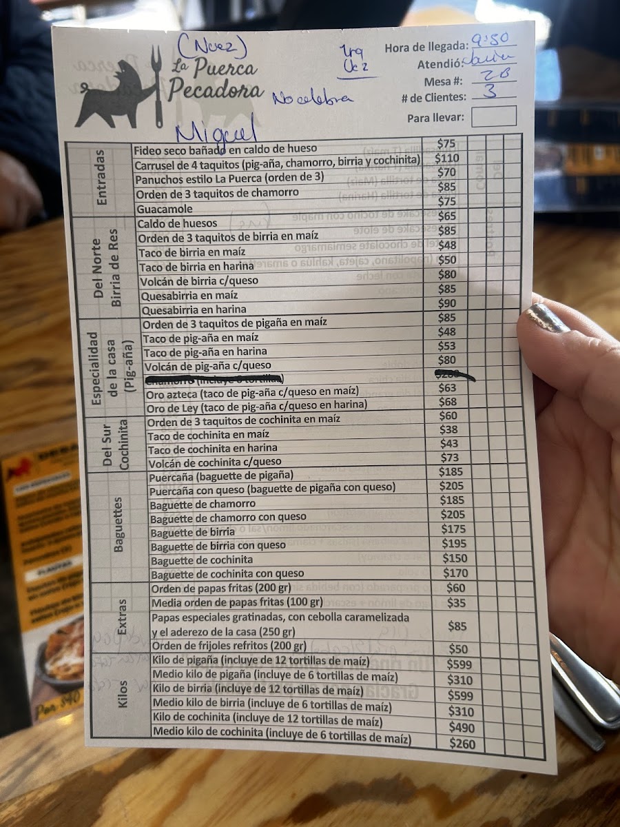 La Puerca Pecadora Del Valle Menu - Image 4