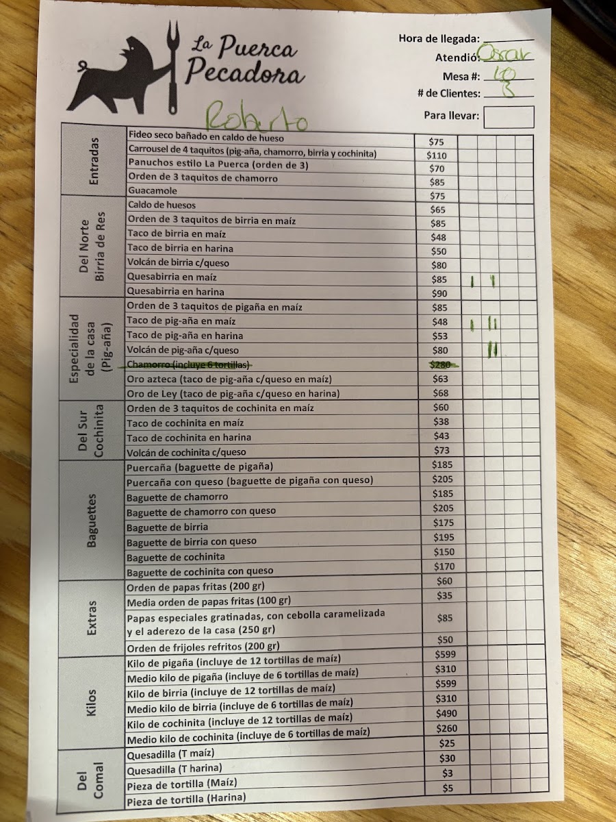 La Puerca Pecadora Del Valle Menu - Image 6